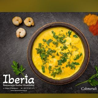 Czkmeruli z krewetkami