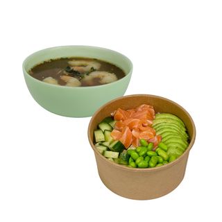 Zupa Miso z krewetką i Poke z łososiem