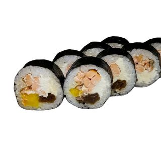 Futo grilluj łosoś, mango i kampio