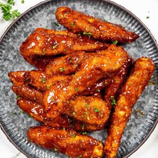 Chicken BBQ strips 6 szt+frytki