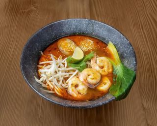 Laksa ramen krewetki
