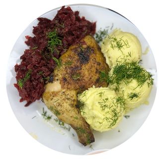 Zestaw 1000+ g: ZUPA + Ćwiartka kurczaka + Dodatki