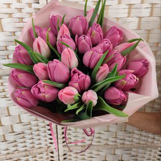 Bukiet różowych tulipanów