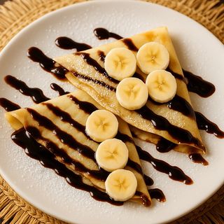 Z czekoladą i bananem