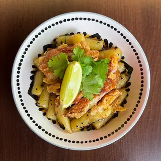 Makaron udon z krewetkami