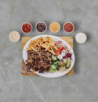 Talerz z frytkami duży