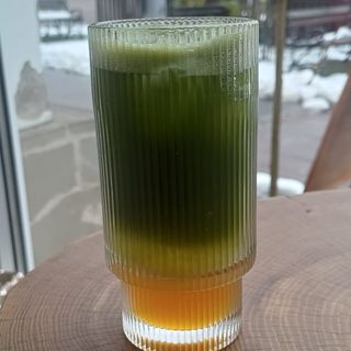 Ice matcha fruit 