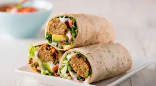 Falafel kebab w tortilli