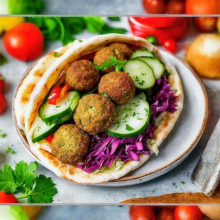 Pita falafel duży wegetariański