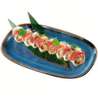 Kalmar w panko i tatar z łososia i kimchi