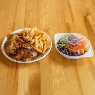 Kebab ma talerzu duży