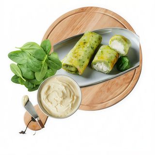 Naleśniki z szpinakiem i krem serem