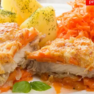 Filet po parysku, ziemniaki, mizeria