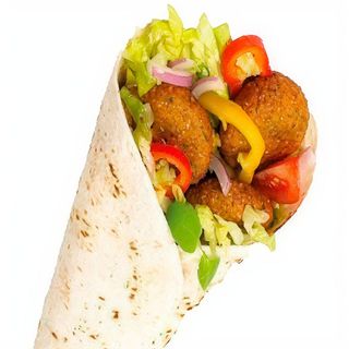Kebab na cienkim falafel