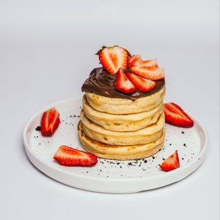 małe Pancakes nutella - truskawka