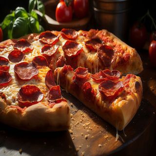 Pepperoni 33cm i Cola