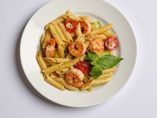 Makaron z krewetkami