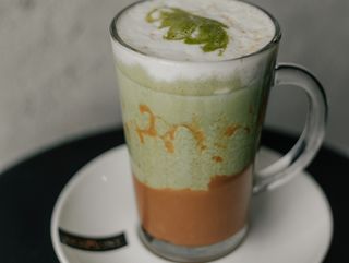 Matcha latte Lotus