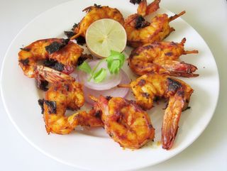 Tandoori prawn tikka