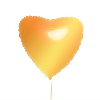 Balon z helem - serce złote