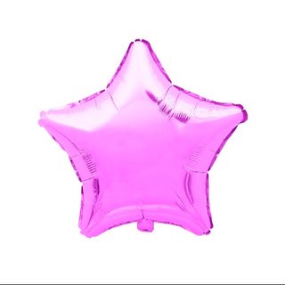 Balon z helem - gwiazdka różowa