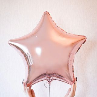 Balon z helem - gwiazdka rosę gold
