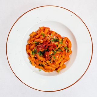 Maccheroni crema di gorgonzola e'nduja