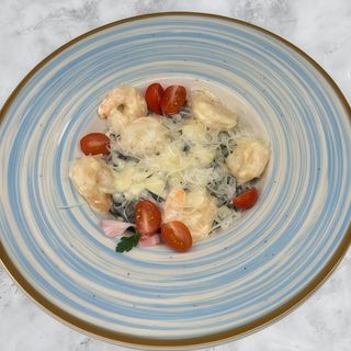 Tagliatelle z krewetkami