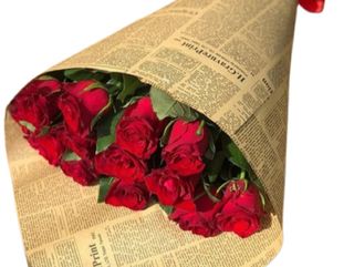 15 róż w gazecie