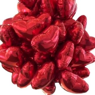 Zestaw czerwonych balonów z helem