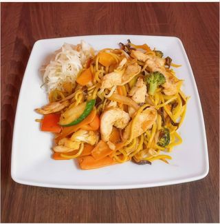 Makaron z krewetkami