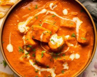 Paneer curry z ryżem