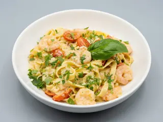 Tagiatelle z krewetkami