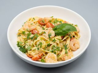 Tagiatelle z krewetkami