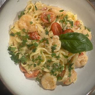 Tagiatelle z krewetkami