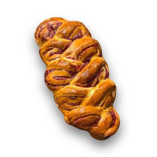 Drożdżówka z malinami