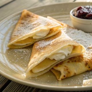 Naleśniki z twarogiem i powidłami