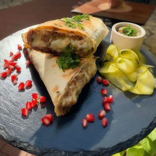 Brtuć z gruszką / grzybami