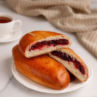 Drożdżówka z wiśnią