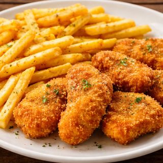 Nuggetsy 4 szt. z frytkami