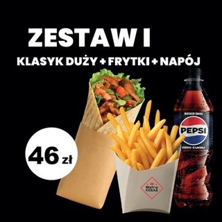 Zestaw KLASYK / Tortilla Duża / Frytki / Napój