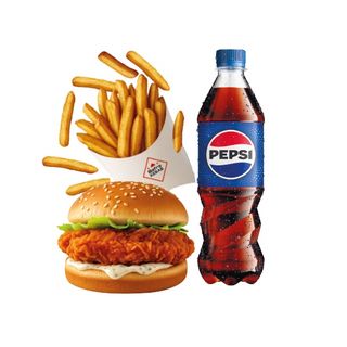Zestaw 10 - Burger, Frytki (Duże), Napój