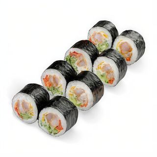 Futomaki z krewetkami w tempurze