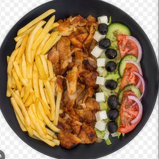 Kebab wegetariańskie talerz kebab