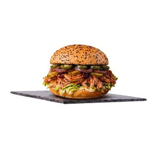 Burger z Szarpaną Wieprzowiną Hot
