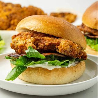 Gourmet chicken burger