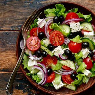Sałatka ogród feta cheese