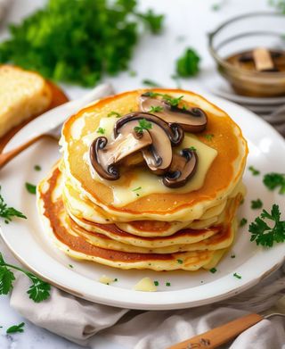 Naleśniki z pieczarkami i serem