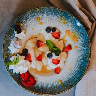 Kopytka z musem owocowym