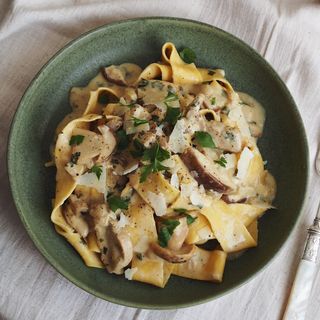 Pappardelle z borowikami i polędwicą wołową 